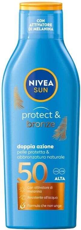 nivea -  sun protect & bronze latte solare fp50 crema solare 200 ml unisex