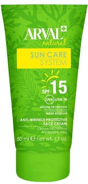 arval - sun care system crema protettiva antirughe viso spf 15 creme solari 50 ml unisex