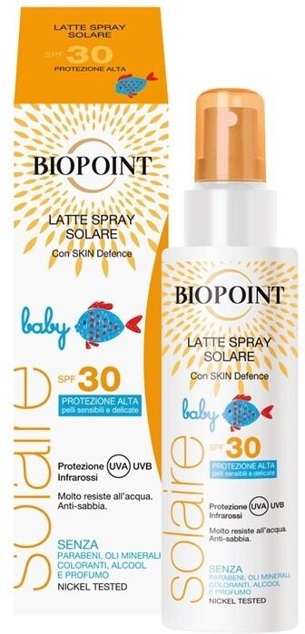 biopoint - latte spray baby spf 30 creme solari 150 ml unisex