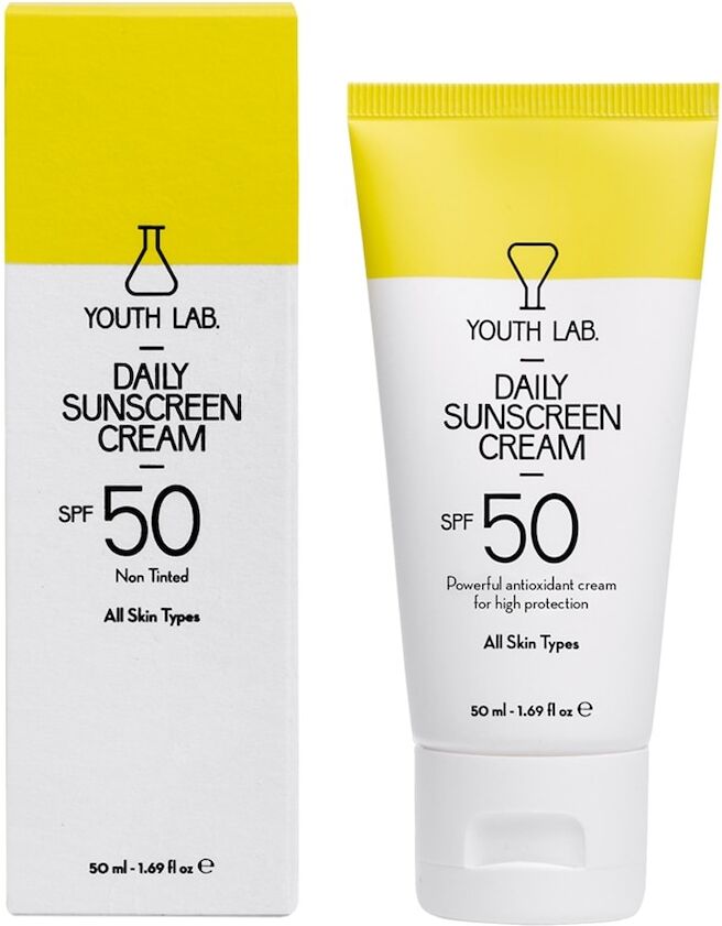 youth lab. - daily sunscreen cream spf 50_non tinted_all skin types creme solari 50 ml unisex