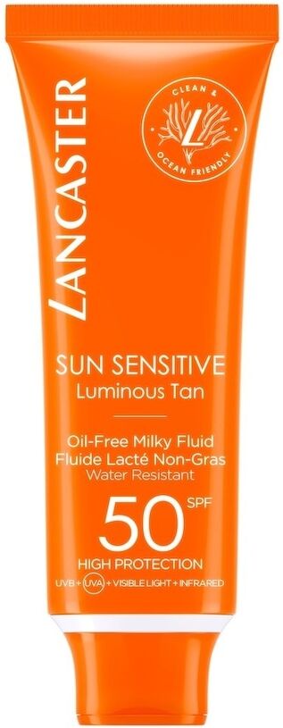 lancaster - sun care sun sensitive oil free milky fluid face spf 50 creme solari 50 ml unisex