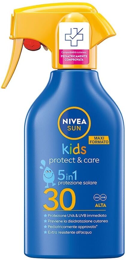 nivea -  sun maxi spray solare kids protect & care fp30 protezione solare per bambini 270 ml unisex