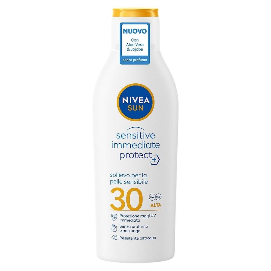 nivea -  sun latte solare sensitive immediate protect fp30 crema solare 200 ml unisex
