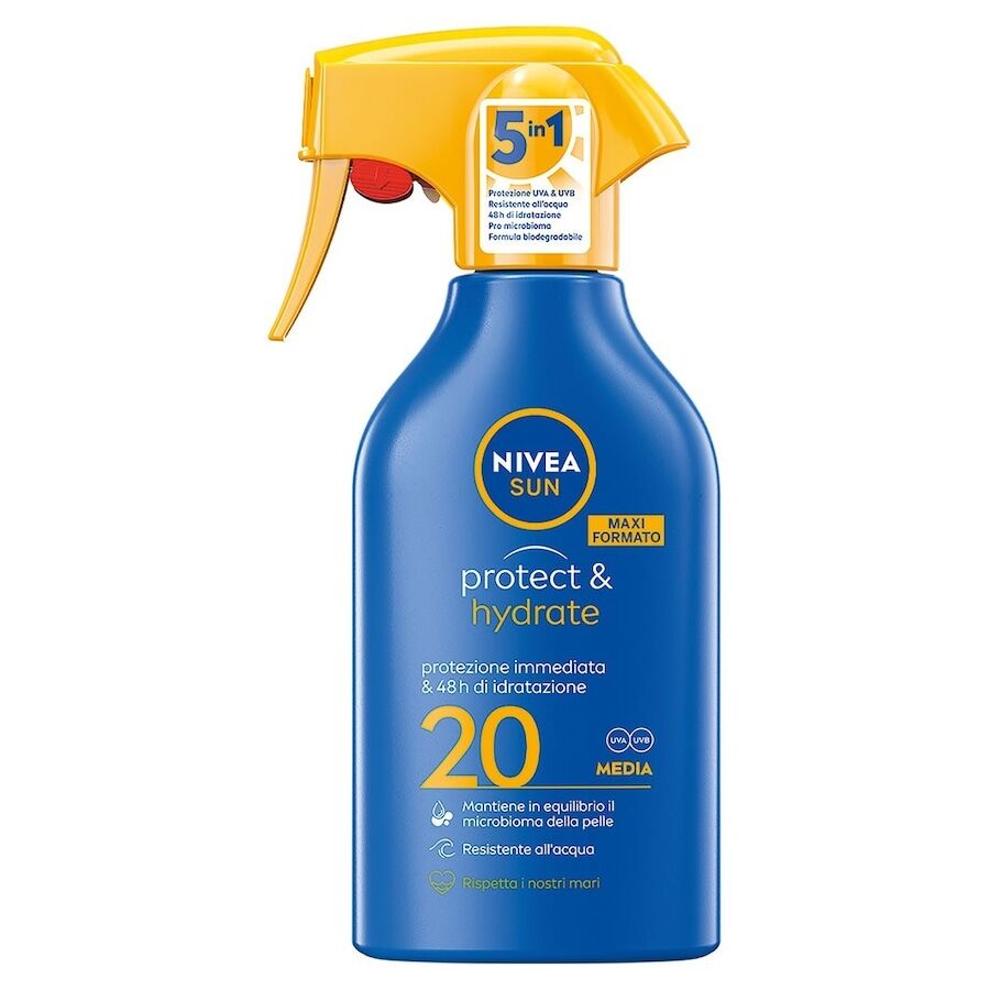 nivea -  sun maxi spray solare protect & hydrate fp20 creme solari 270 ml unisex
