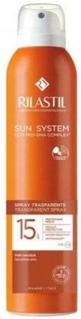 rilastil - sun system trasparente spf 15 creme solari 200 ml unisex