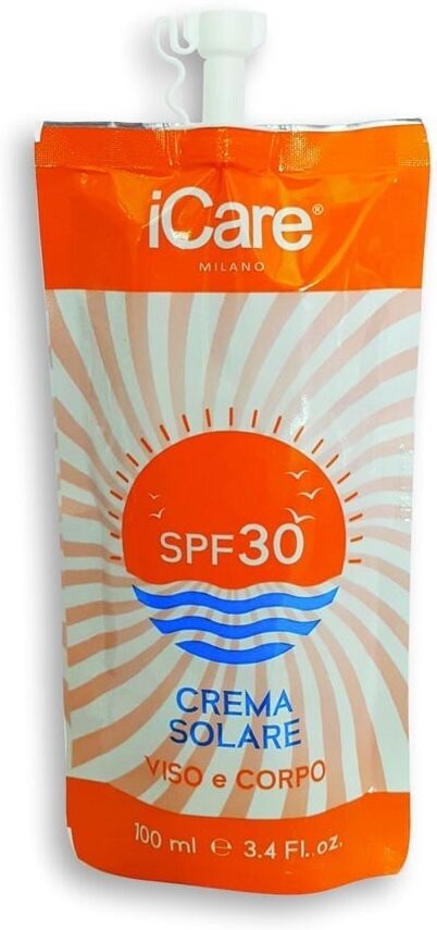 icare milano - crema solare spf30 viso e corpo creme solari 100 ml unisex