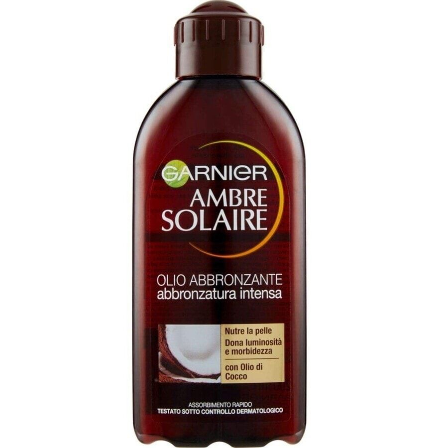 garnier - ambre solaire olio solare abbronzatura intensa, con olio di cocco autoabbronzanti 200 ml unisex