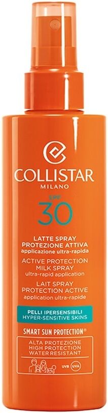 collistar - abbronzatura perfetta latte spray protezione attiva pelli ipersensibili spf 30 creme solari 200 ml unisex