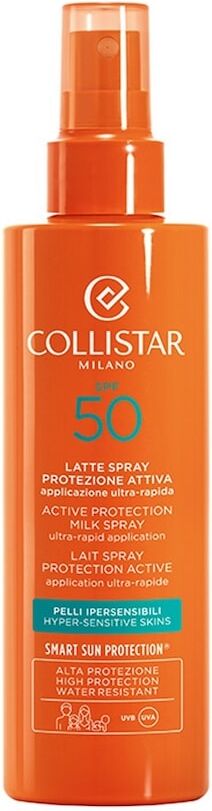 collistar - abbronzatura perfetta latte spray protezione attiva pelli ipersensibili spf 50 creme solari 200 ml unisex