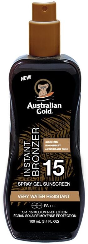 Australian Gold - Spf 15 Spray Gel Con Bronzer Creme solari 100 ml unisex