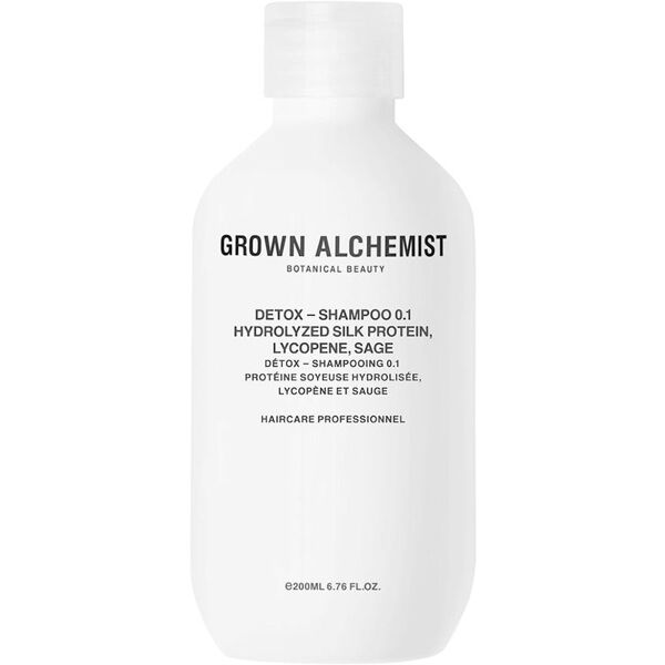 grown alchemist - detox shampoo - hydrolyzed silk protein, lycopene, sage 200 ml unisex