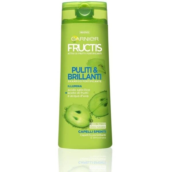 garnier - fructis puliti & brillanti, shampoo capelli leggeri, brillanti di salute, 250 ml unisex