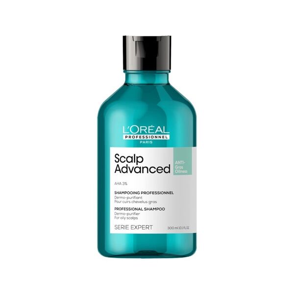 l’oréal professionnel - scalp advanced shampoo anti-oiliness lenitivo per cuoio capelluto grasso 300 ml unisex