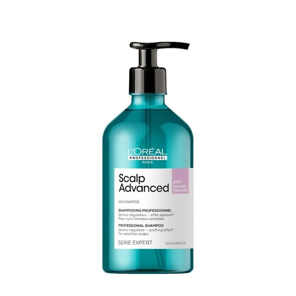 l’oréal professionnel - scalp advanced shampoo anti-discomfort lenitivo per cuoio capelluto sensibile 500 ml unisex