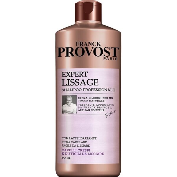 frank provost - expert lissage shampoo con latte idratante per capelli facili da lisciare 750 ml unisex