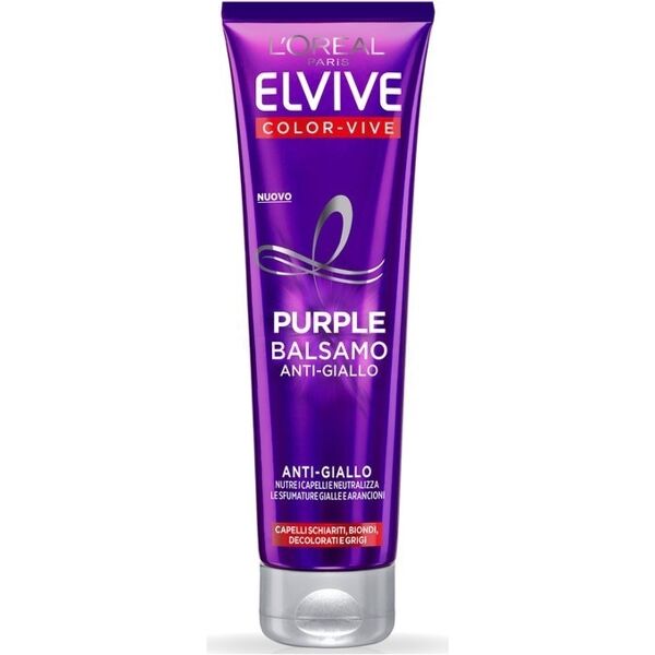 l'oréal paris - elvive color vive purple, ideale per capelli schiariti, biondi, decolorati e grigi, 0 balsamo 150 ml unisex