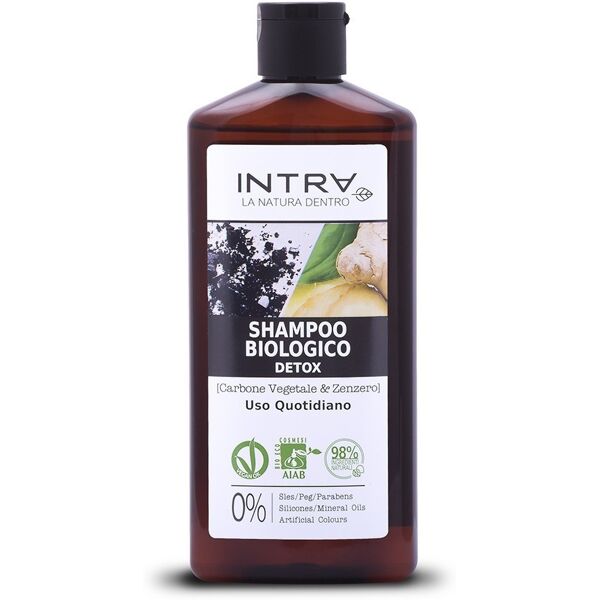 intra - carbone vegetale & zenzero shampoo biologico detox 250 ml unisex