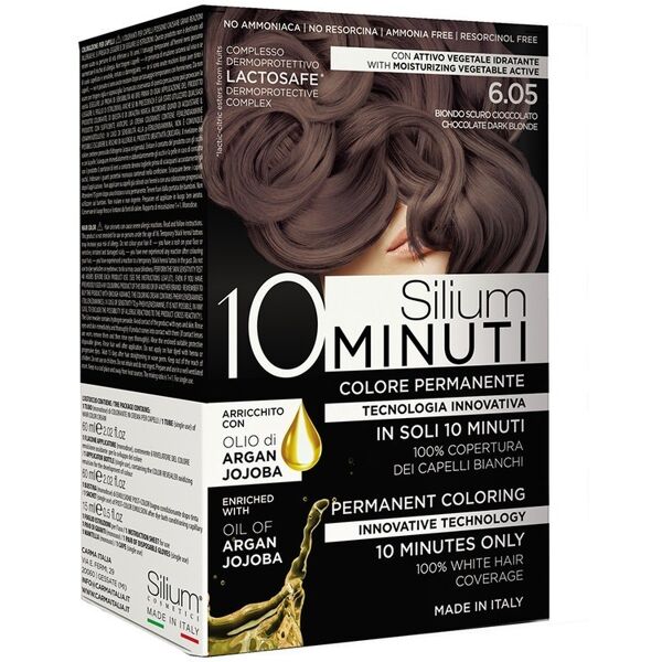 silium - 10 minuti - colorazione permanente per capelli tinta 200 g marrone female