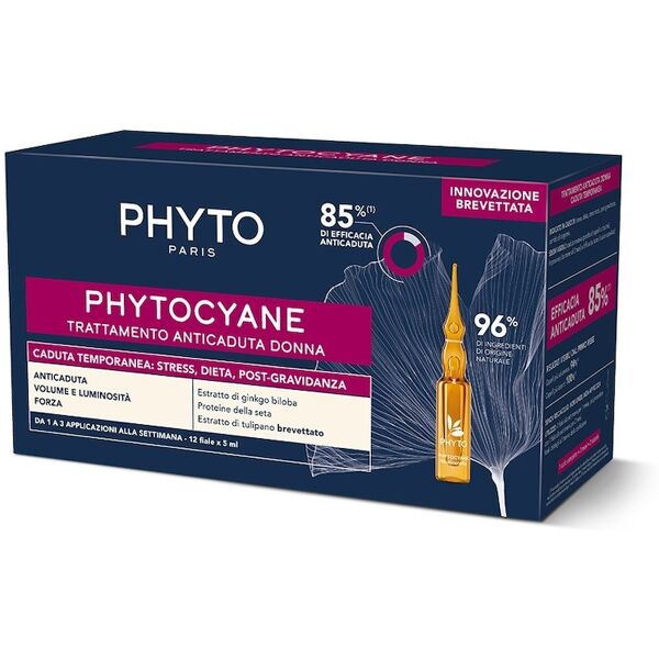 phyto - cyane fiale anti-caduta temporanea dei capelli - donna shampoo 60 ml female