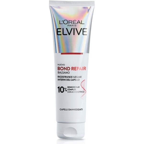 l'oréal paris - elvive bond repair balsamo con 10% bond repair complex con acido citrico 150 ml unisex