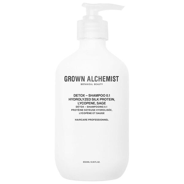 grown alchemist - detox shampoo - hydrolyzed silk protein, lycopene, sage 500 ml unisex