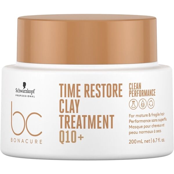 schwarzkopf professional - bc bonacure q10 time restore bc clean time restore maschera all'argilla 200ml maschere unisex