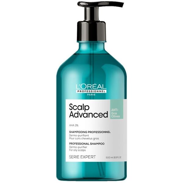 l’oréal professionnel - scalp advanced shampoo anti-oiliness lenitivo per cuoio capelluto grasso 500 ml unisex