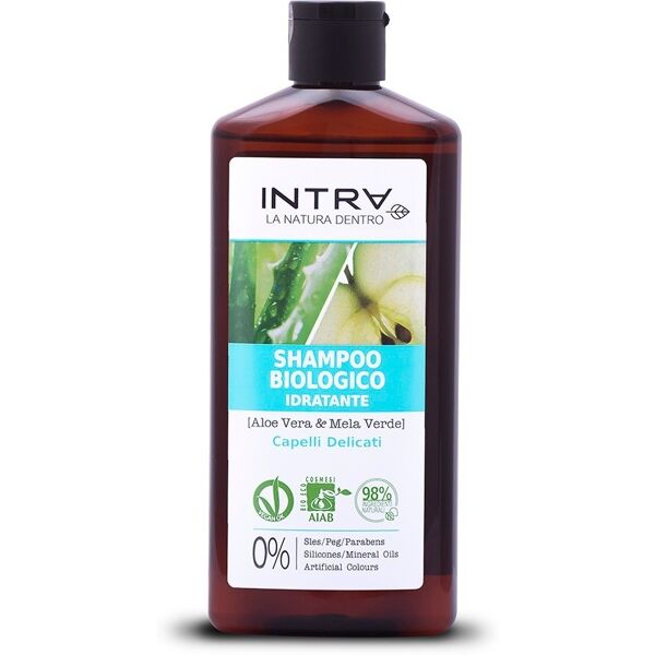 intra - aloe vera & mela verde shampoo biologico idratante 250 ml unisex