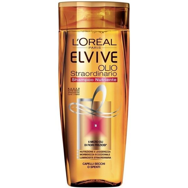 l'oréal paris - elvive olio straordinario effetto nutriente per capelli secchi o spenti shampoo 400 ml unisex