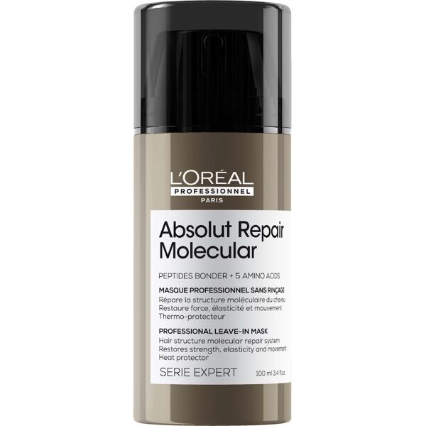 l’oréal professionnel - absolut repair molecular crema senza risciacquo per capelli danneggiati o molto danneggiati balsamo senza risciacquo 100 ml unisex