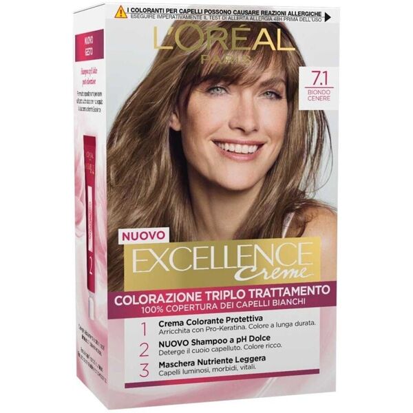 l'oréal paris - excellence, copre i capelli bianchi, colore ricco, luminoso e a lunga durata, tinta 172 ml marrone chiaro unisex