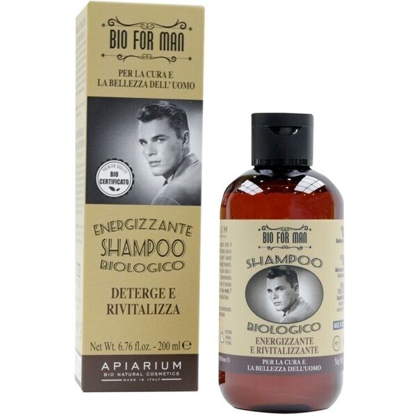 apiarium - shampoo energizzante bio bio for man 200 ml male