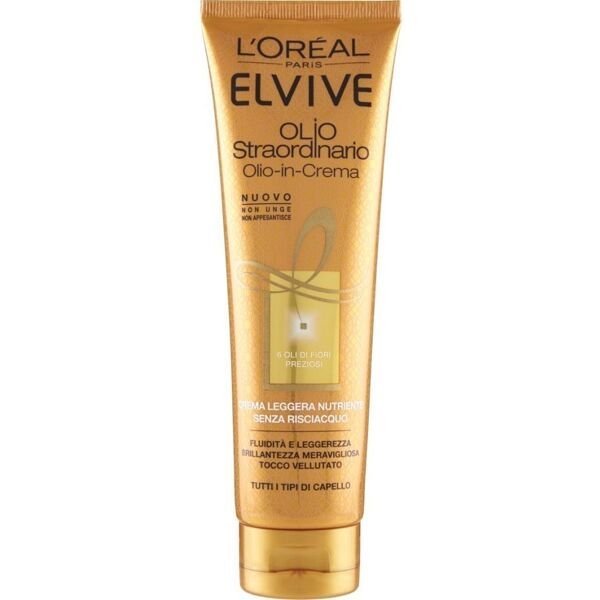 l'oréal paris - elvive olio straordinario, crema leggera nutriente per tutti i tipi di capello, 0 balsamo 150 ml unisex