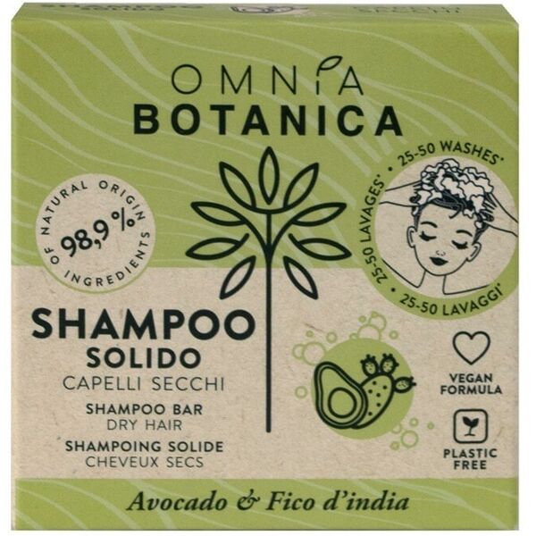 omnia botanica - shampoo solido capelli secchi 50 g unisex