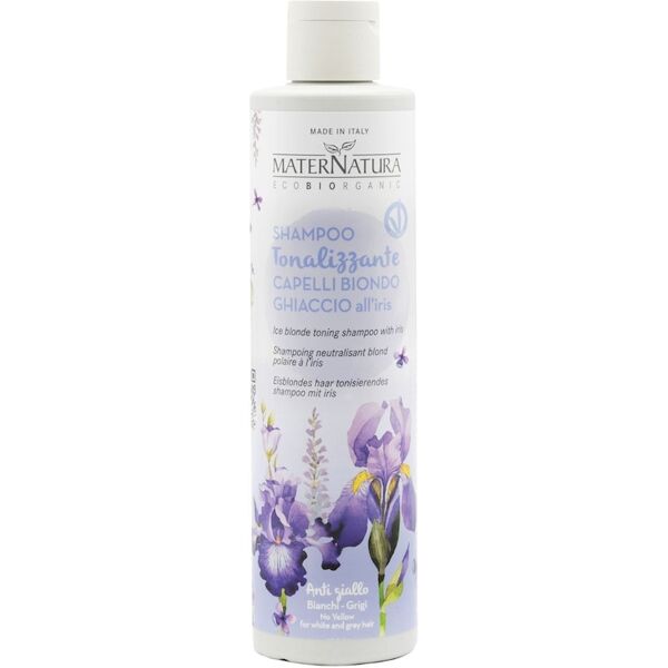 maternatura - bio beauty routine tonalizzante capelli biondo ghiaccio shampoo tonalizzante capelli biondo ghiaccio all'iris 250 ml unisex