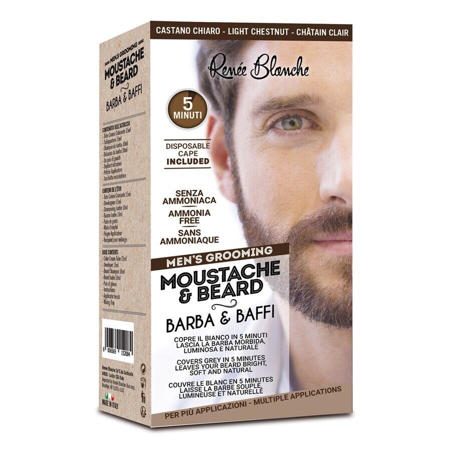 renée blanche - moustache & beard tinta 100 ml nero male