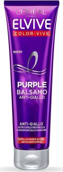 l'oréal paris - elvive color vive purple, ideale per capelli schiariti, biondi, decolorati e grigi, 0 balsamo 150 ml unisex