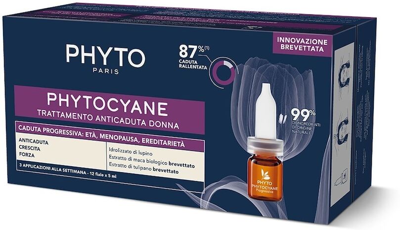 phyto - cyane fiale anti-caduta progressiva dei capelli - donna shampoo 60 ml female