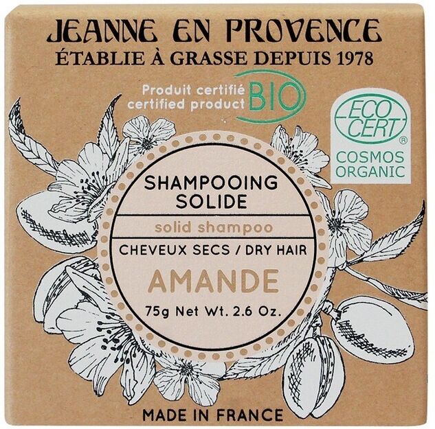 jeanne en provence - shampoo solido bio alla mandorla 75 g unisex