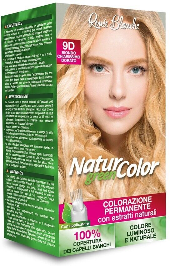 renée blanche - natur green color tinta 120 ml marrone chiaro female