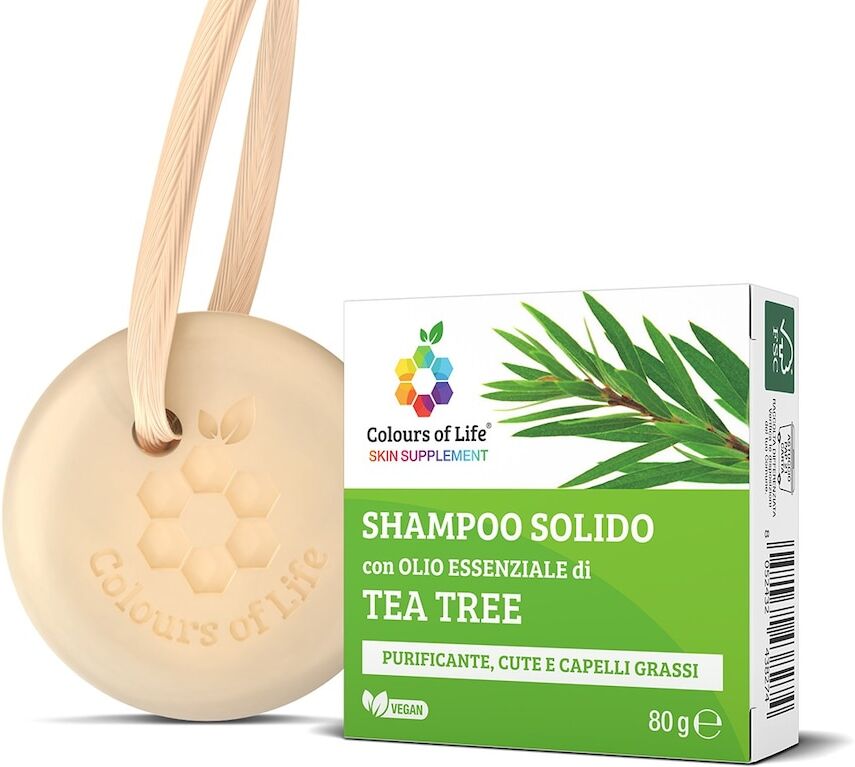 optima naturals - shampoo solido tea tree 80 g unisex