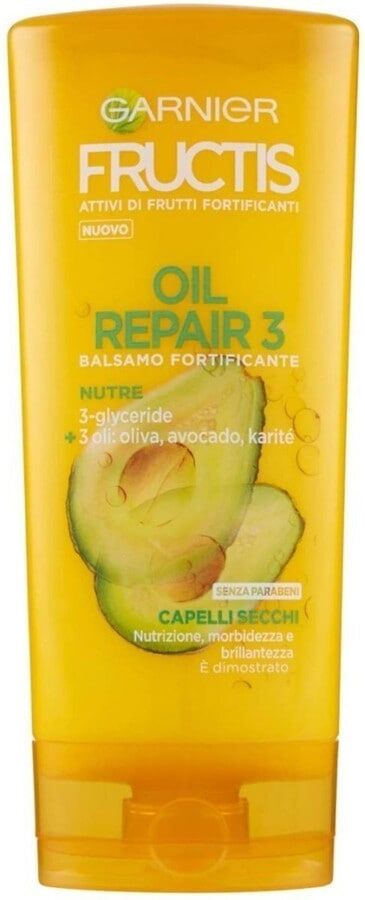 garnier - fructis oil repair, balsamo per capelli secchi, crespi o spenti, 200 ml unisex