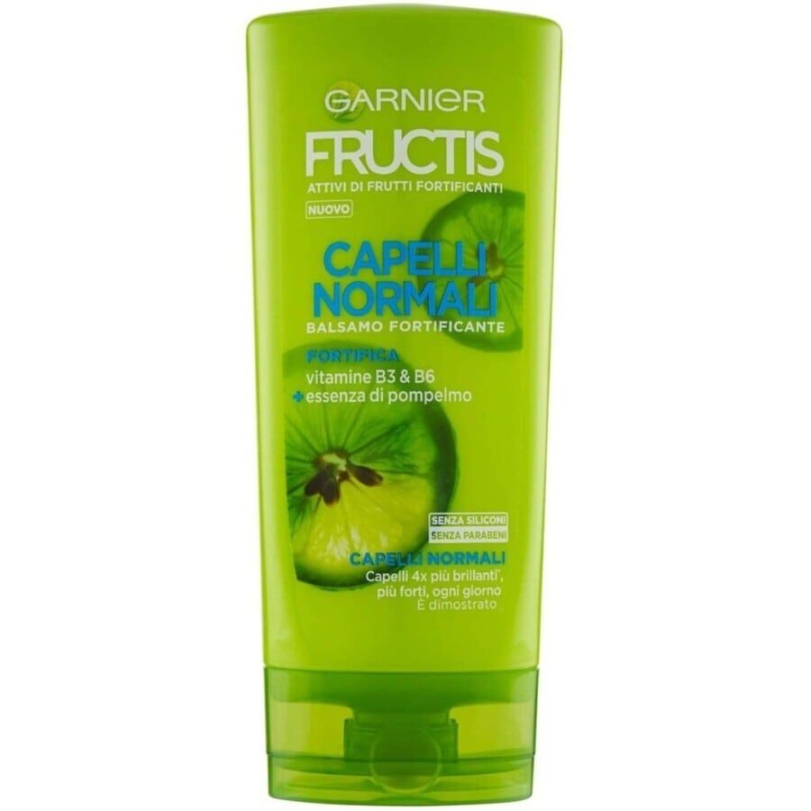 garnier - fructis capelli normali, concentrato attivo di frutti, capelli forti e brillanti, 200 ml balsamo unisex