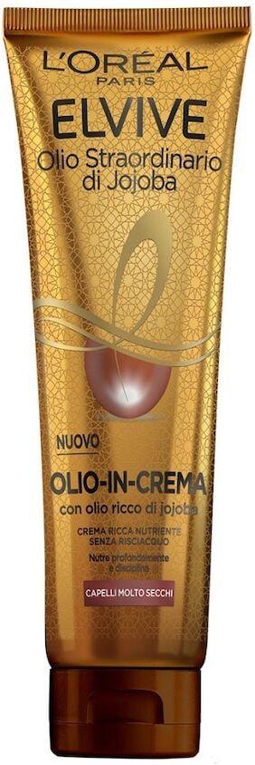 l'oréal paris - elvive olio straordinario olio-in-crema nutriente capelli secchi, crespi protezione solare per capelli 150 ml unisex