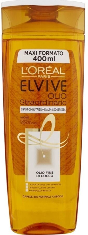 l'oréal paris - elvive olio straordinario cocco, per capelli da normali a secchi, 400 ml protezione solare per capelli unisex