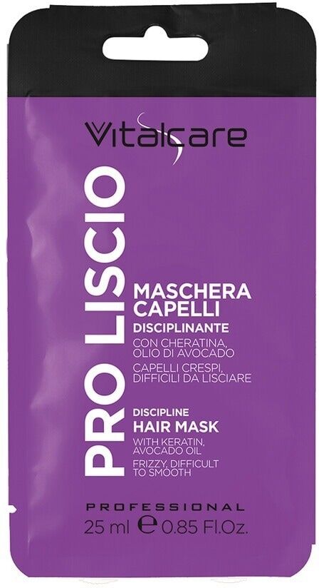 vitalcare - pro liscio impacco capillare monodose maschere 25 ml unisex