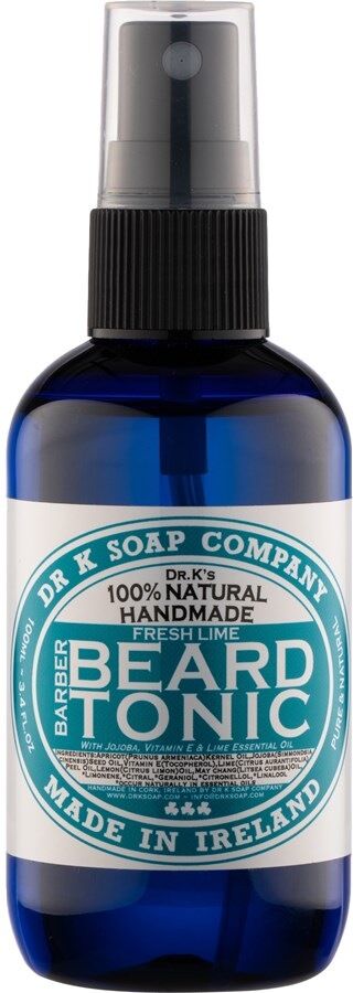 dr. k soap company - beard tonic fresh lime barber size with pump cura della barba 100 ml male