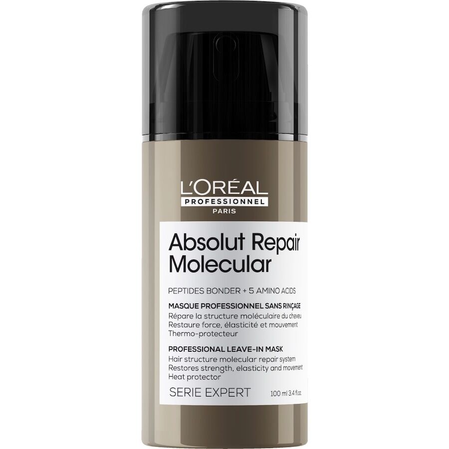 l’oréal professionnel - absolut repair molecular crema senza risciacquo per capelli danneggiati o molto danneggiati balsamo senza risciacquo 100 ml unisex