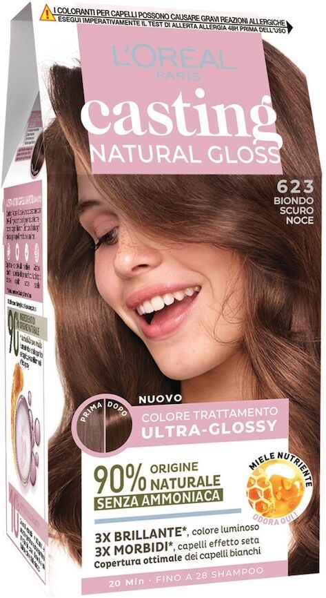 l'oréal paris - casting crème gloss colorazione semipermanente, senza ammoniaca, colore trattamento ultra glossy, riflessante 180 ml marrone unisex