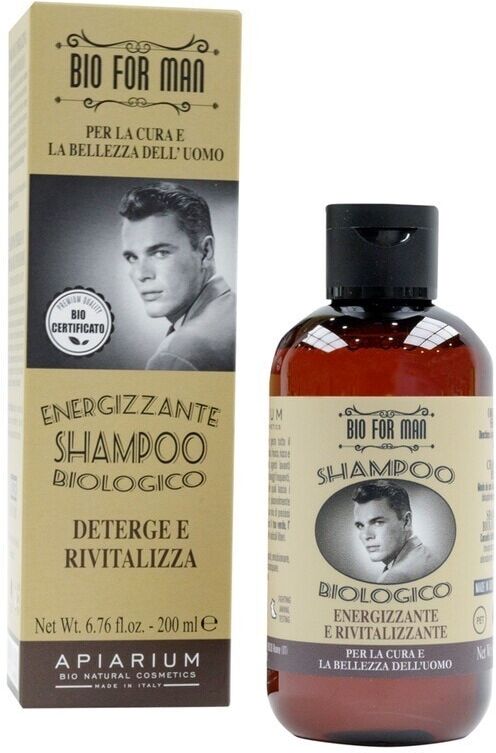 apiarium - shampoo energizzante bio bio for man 200 ml male